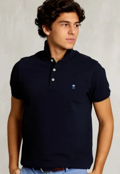New River Woods Custom fit pima katoen polo navy -