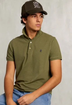 New River Woods Custom fit pima katoen polo lt savanna mix -