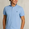 Online River Woods Custom fit pima katoen polo bay blue -