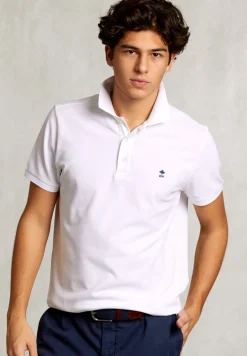 Clearance River Woods Custom fit pima katoen polo wit -