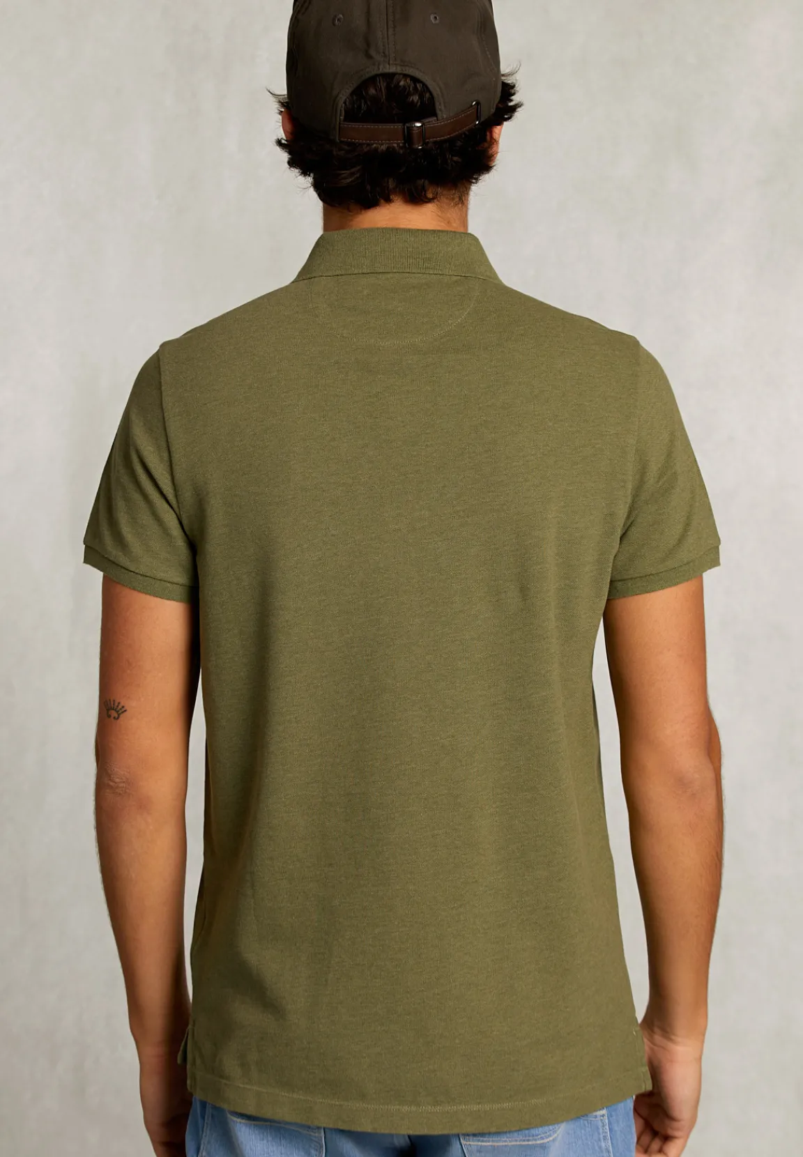 New River Woods Custom fit pima katoen polo lt savanna mix -