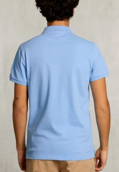 Online River Woods Custom fit pima katoen polo bay blue -
