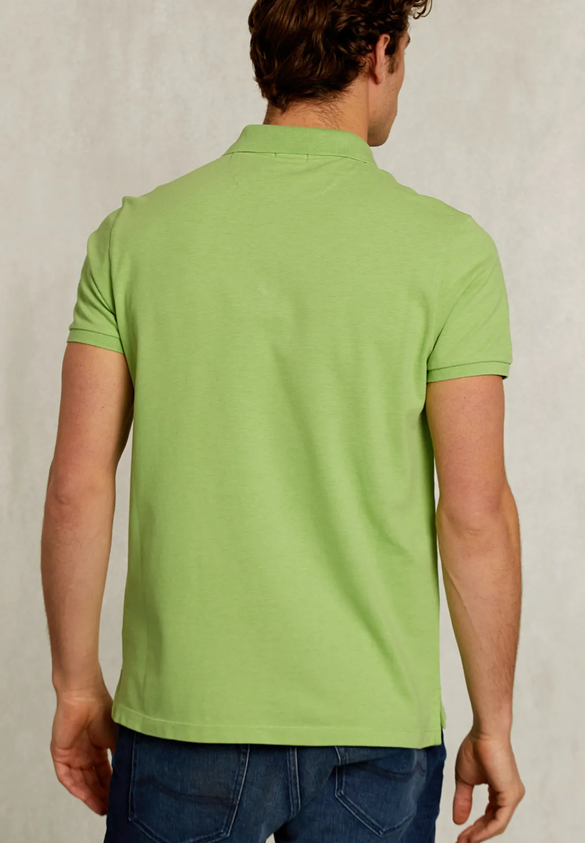 Sale River Woods Custom fit pima katoen polo lime mix -