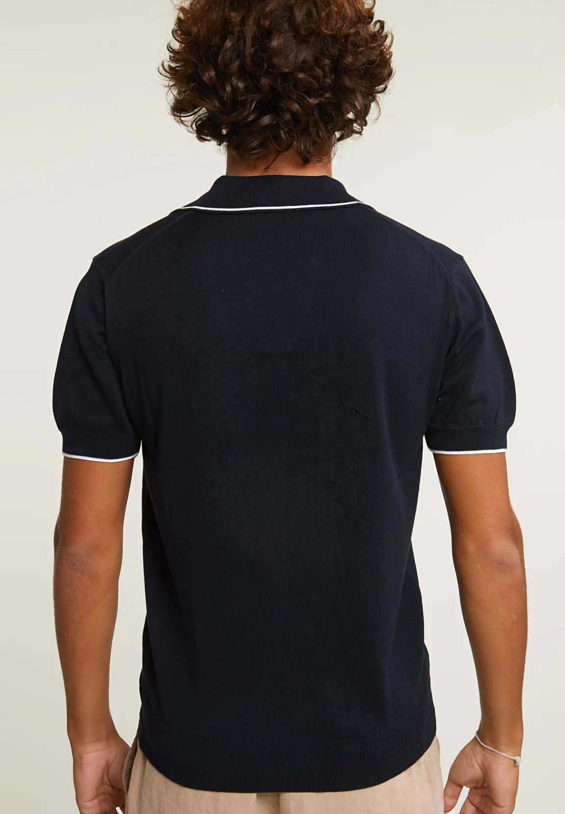 Hot River Woods Custom fit pima katoen polotrui korte mouwen dk navy -