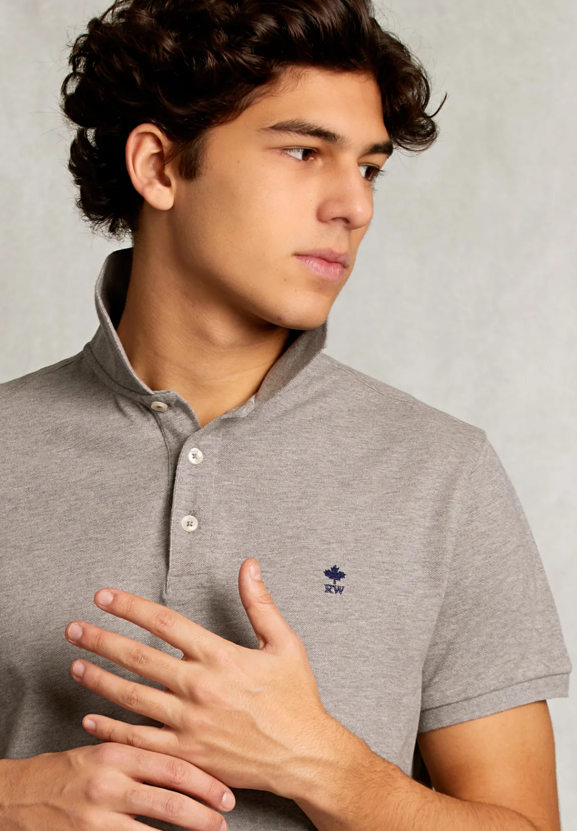 Discount River Woods Custom fit pima katoen polo oxford mix -