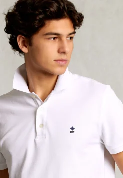 Clearance River Woods Custom fit pima katoen polo wit -