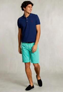 Hot River Woods Custom fit pima katoen polo oxford blue -