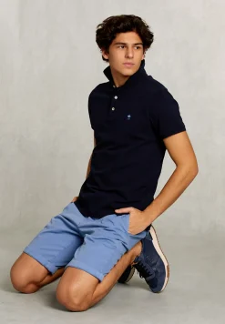 New River Woods Custom fit pima katoen polo navy -