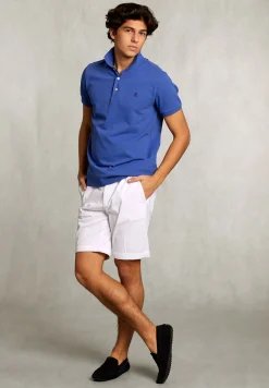Clearance River Woods Custom fit pima katoen polo deep blue -