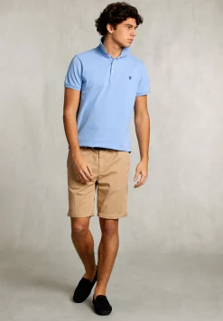 Online River Woods Custom fit pima katoen polo bay blue -