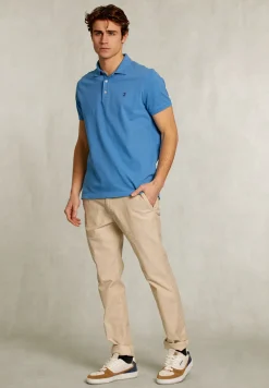 Hot River Woods Custom fit pima katoen polo ocean mix -