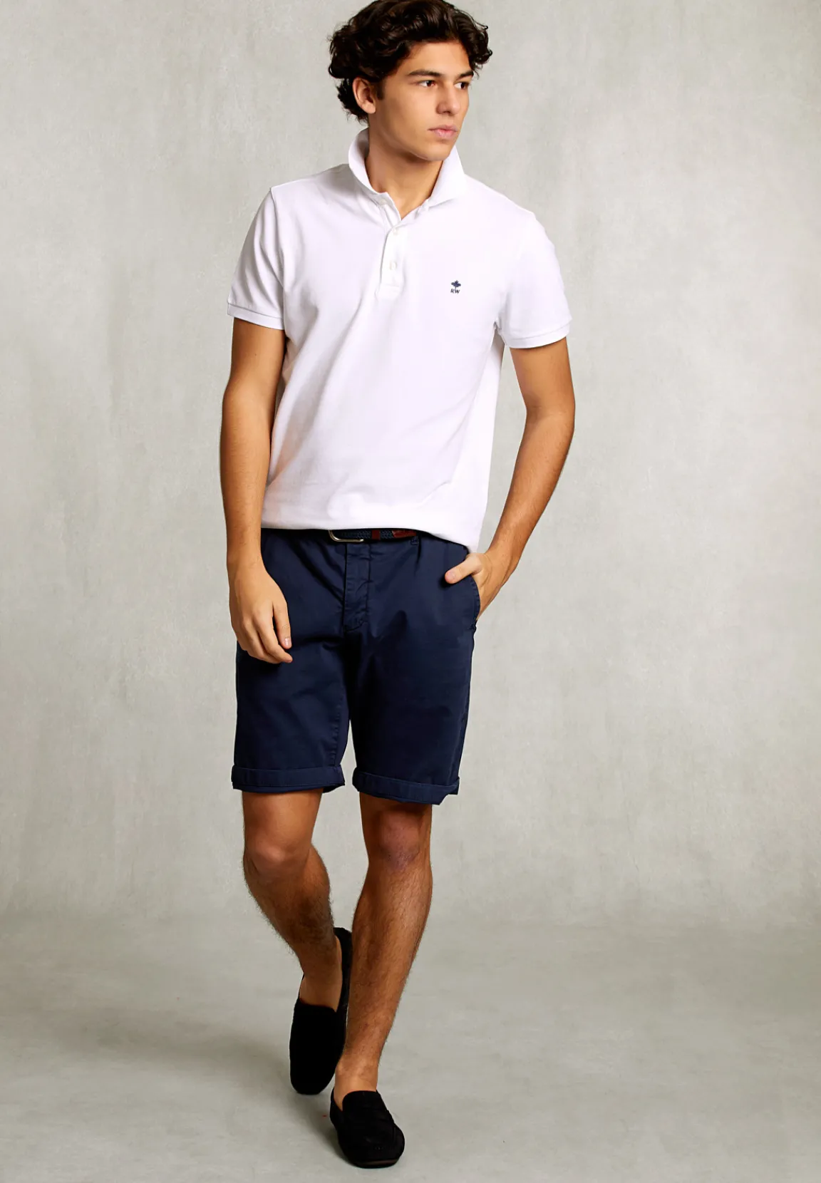 Clearance River Woods Custom fit pima katoen polo wit -