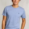 Sale River Woods Custom fit pima katoen T-shirt blue gin mix -