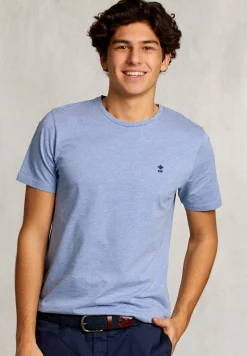 Sale River Woods Custom fit pima katoen T-shirt blue gin mix -