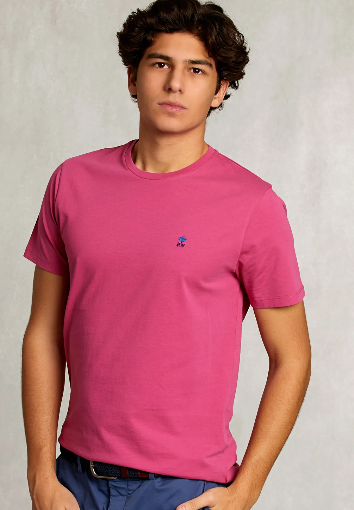 New River Woods Custom fit pima katoen T-shirt amaranth -