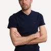 Online River Woods Custom fit pima katoen T-shirt borstzak wit -