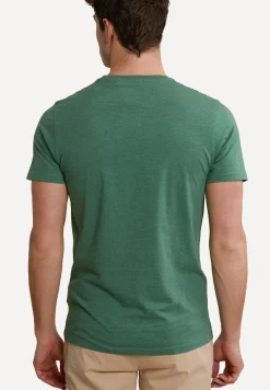 Sale River Woods Custom fit pima katoen T-shirt borstzak lt island green mix -