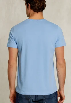 Best River Woods Custom fit pima katoen T-shirt bay blue -