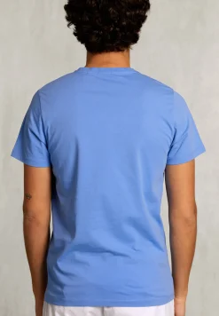 Outlet River Woods Custom fit pima katoen T-shirt atlantic -