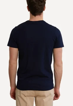Hot River Woods Custom fit pima katoen T-shirt borstzak navy -