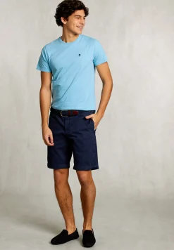 Outlet River Woods Custom fit pima katoen T-shirt bora bora mix -