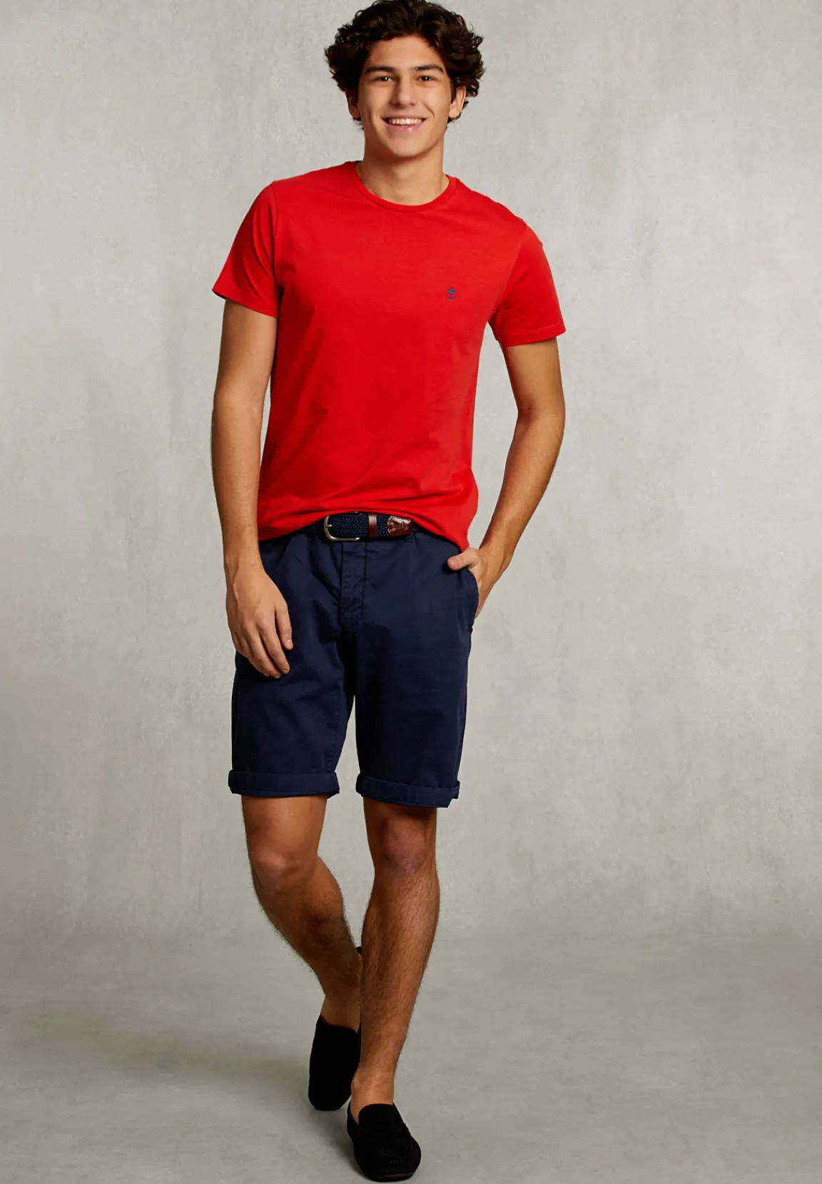 Fashion River Woods Custom fit pima katoen T-shirt kir royal -