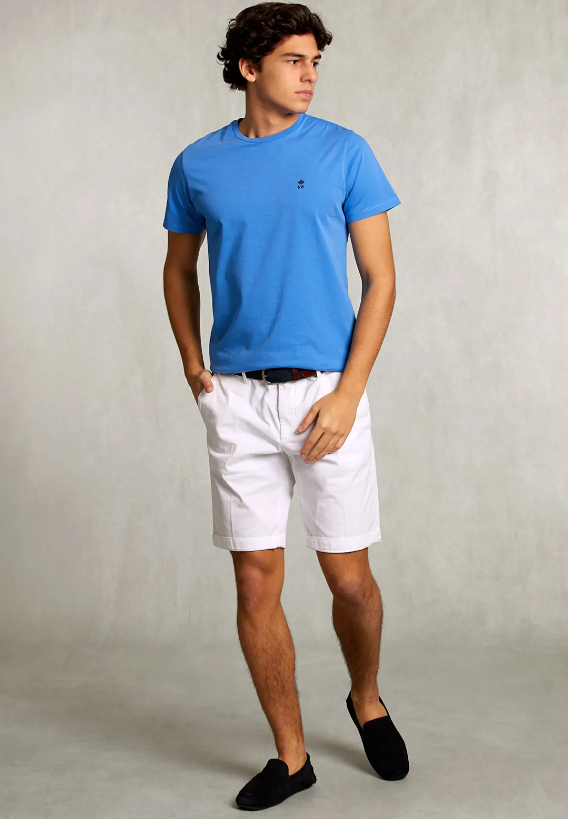 Online River Woods Custom fit pima katoen T-shirt ocean -