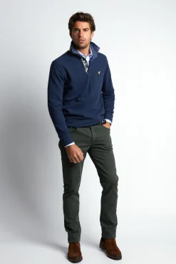 Outlet River Woods Custom fit polo in katoen in blauw -