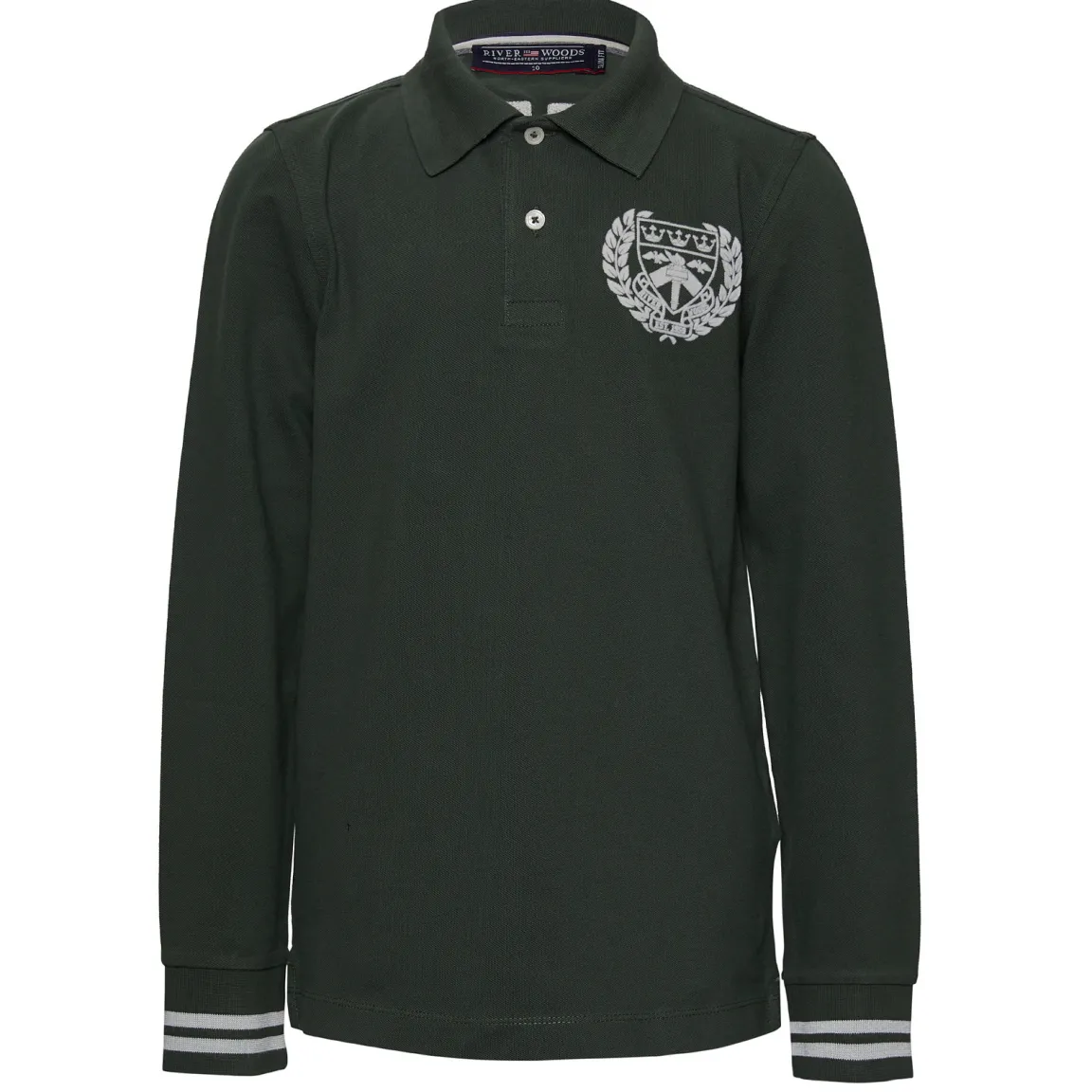 Fashion River Woods Custom fit polo in katoen in groen -