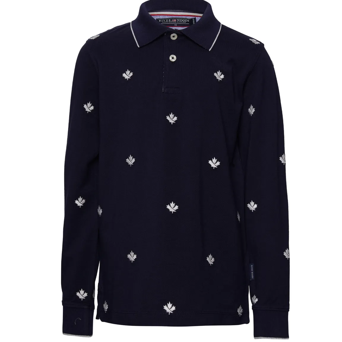 Fashion River Woods Custom fit polo in katoen in blauw -