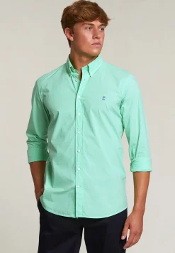 Hot River Woods Custom fit popeline hemd munt -
