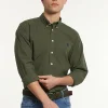 New River Woods Custom fit popeline hemd forest -