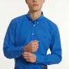 Online River Woods Custom fit popeline hemd evening blue -