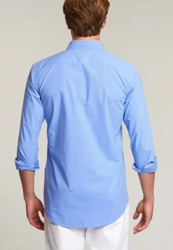Sale River Woods Custom fit popeline hemd lt caribbean blue -