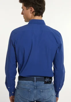 Online River Woods Custom fit popeline hemd yale blue -
