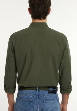 New River Woods Custom fit popeline hemd forest -