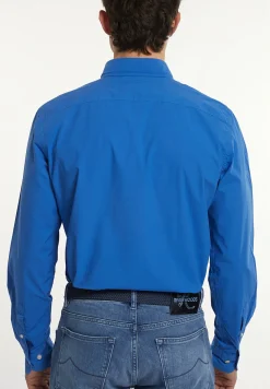 Online River Woods Custom fit popeline hemd evening blue -