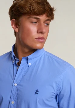 Sale River Woods Custom fit popeline hemd lt caribbean blue -