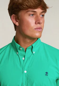 Clearance River Woods Custom fit popeline hemd jungle green -