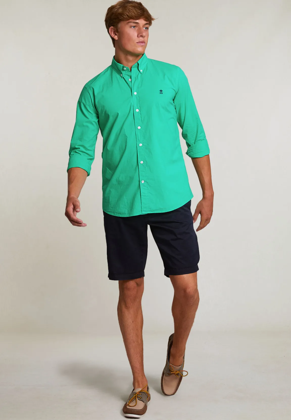 Clearance River Woods Custom fit popeline hemd jungle green -
