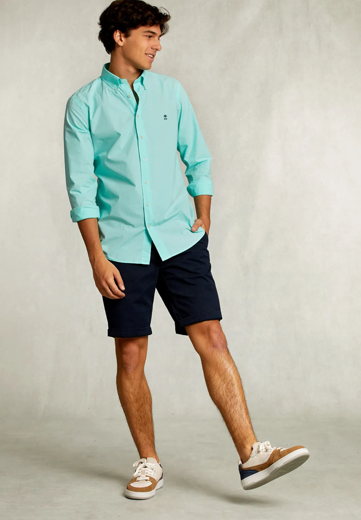 Discount River Woods Custom fit popeline hemd lime -
