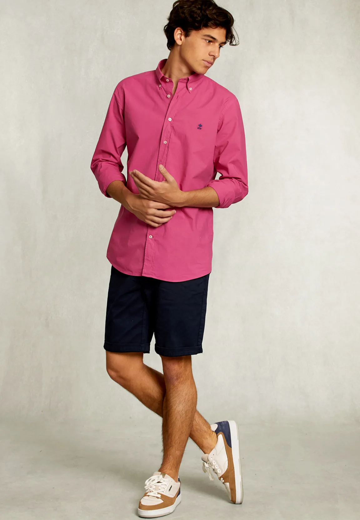 Clearance River Woods Custom fit popeline hemd amaranth -
