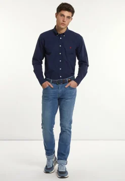 New River Woods Custom fit popeline hemd presidential blue -