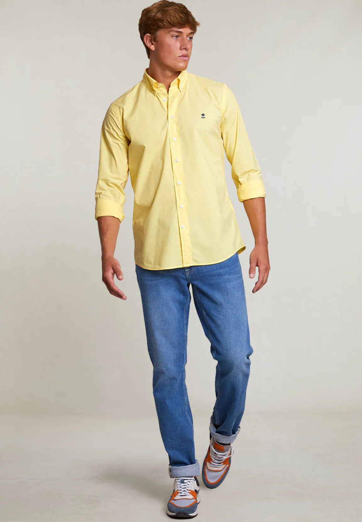 Best River Woods Custom fit popeline hemd sun flower -