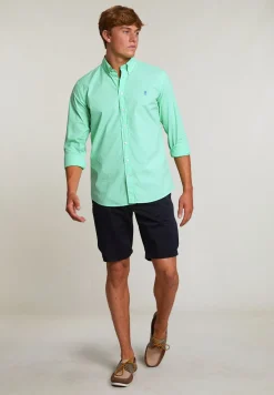 Hot River Woods Custom fit popeline hemd munt -