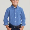 Outlet River Woods Custom fit ribfluwelen hemd denim -
