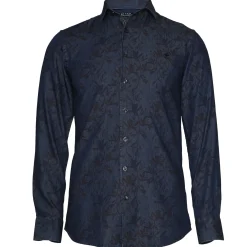 Outlet River Woods Custom fit Rivierahemd in blauw -