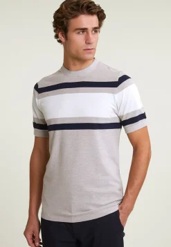 Hot River Woods Custom fit sportieve gestreepte T-shirt old wood mix -