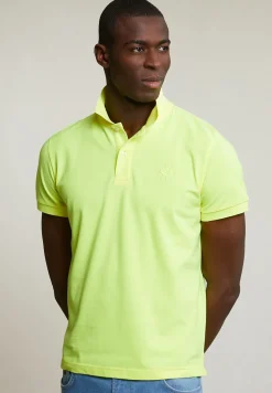 Online River Woods Custom fit sportieve polo neon yellow -