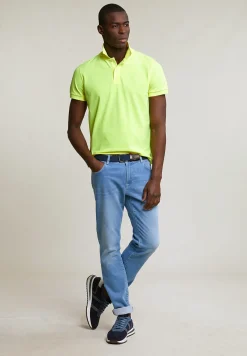 Online River Woods Custom fit sportieve polo neon yellow -